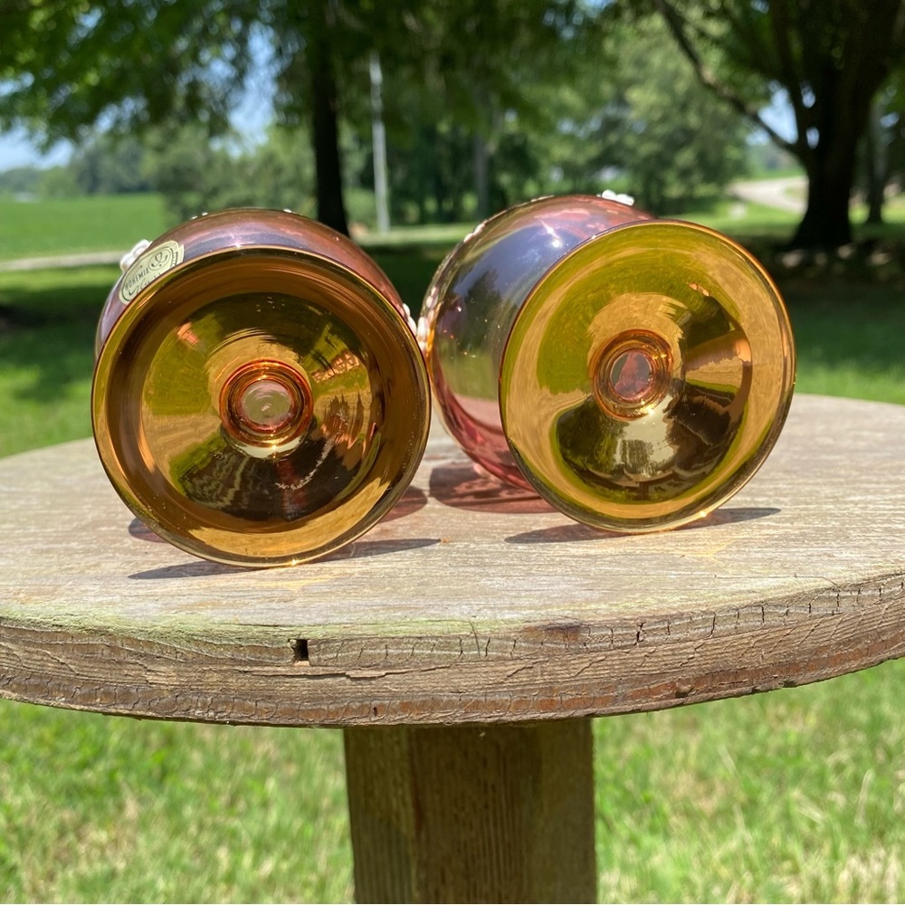 Vintage MCM Bohemia Glam Czech Brandy Crystal Glasses - Picture 10 of 10